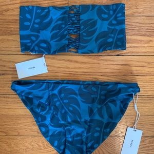 BNWT MIKOH sunset bandeau top and zuma bottoms